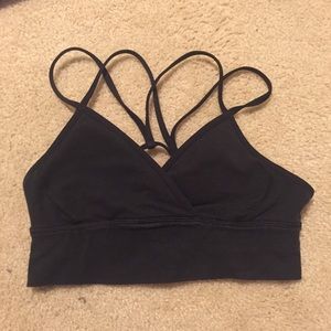 Lululemon black strappy bra